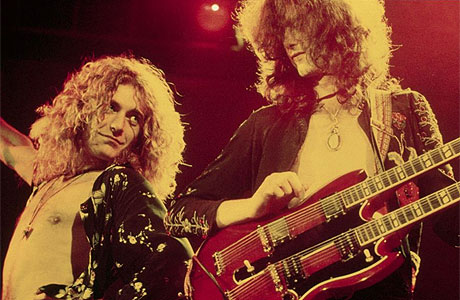 Robert Plant (left) and Jimmy Page